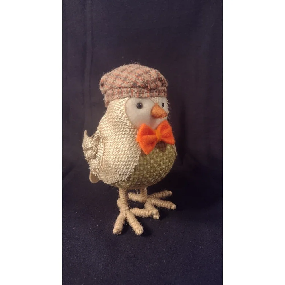 Fall 2016 Target Spritz Bird Brown Orange Tweed Hat Bow Tie
